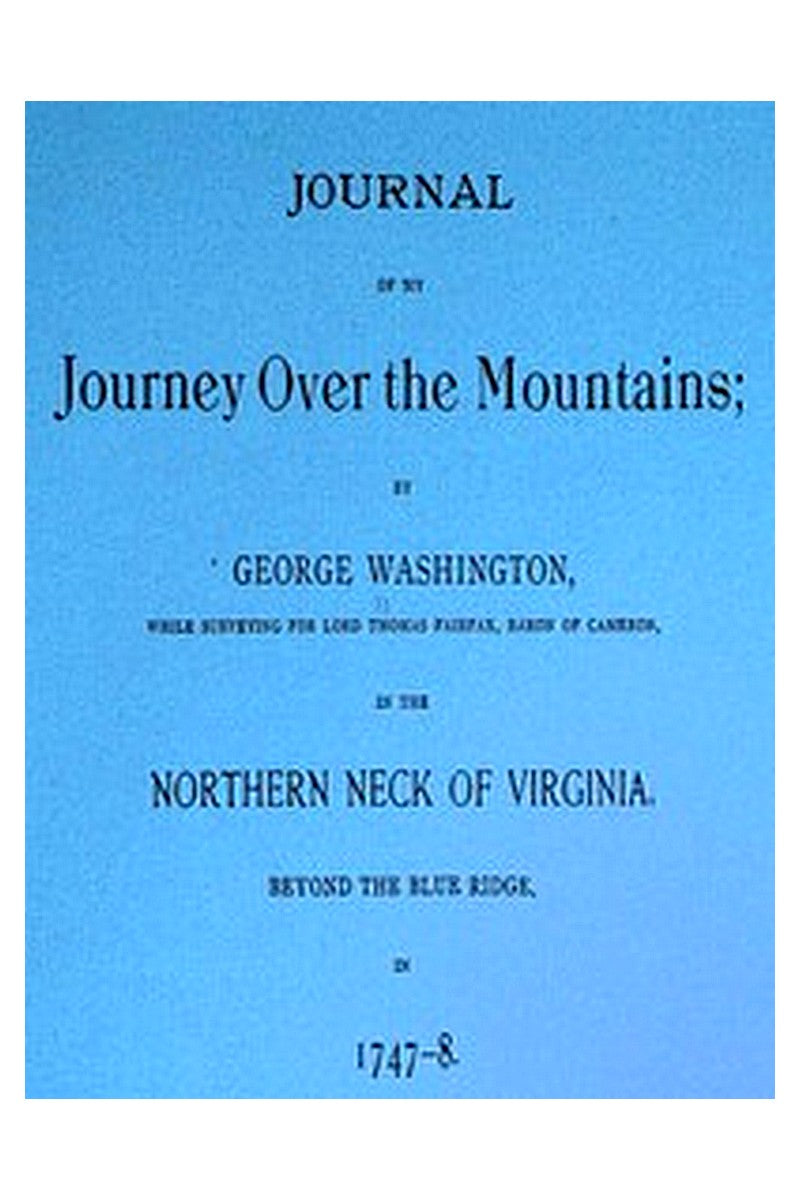 Journal of my journey over the mountains
