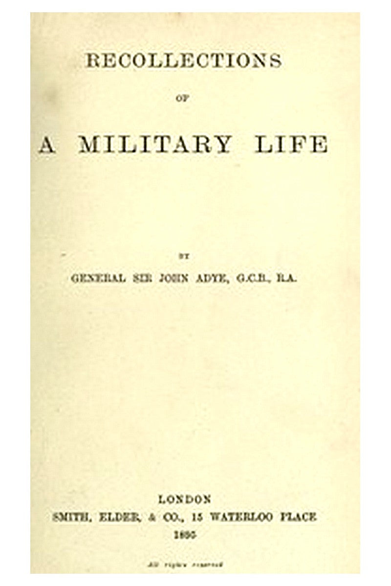 Recollections of a Military Life