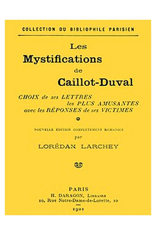 Les mystifications de Caillot-Duval
