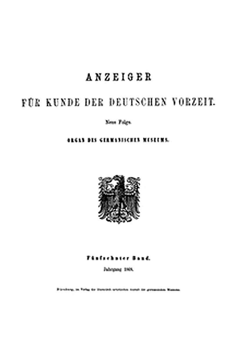 Anzeiger für Kunde der deutschen Vorzeit (1868)