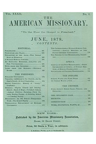 The American Missionary — Volume 32, No. 06, June, 1878
