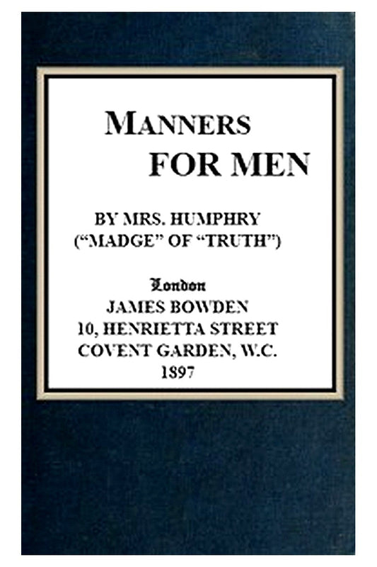 Manners for Men