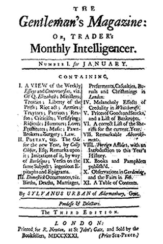 The Gentleman's Magazine, January 1731