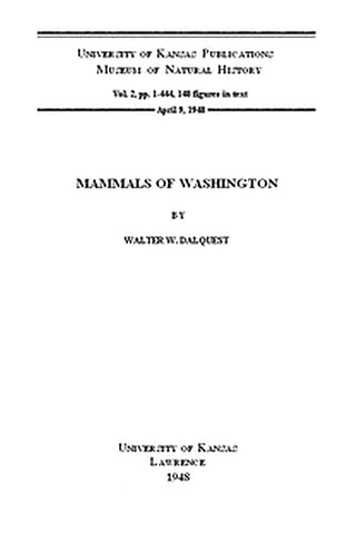 Mammals of Washington, Volume 2