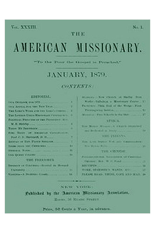 The American Missionary — Volume 33, No. 01, January 1879