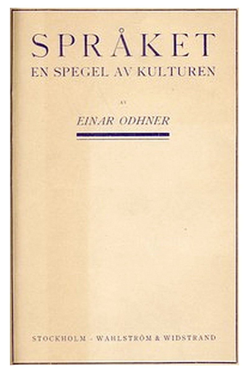 Språket en spegel av kulturen