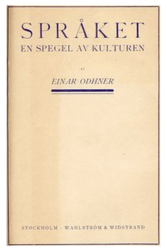 Språket en spegel av kulturen