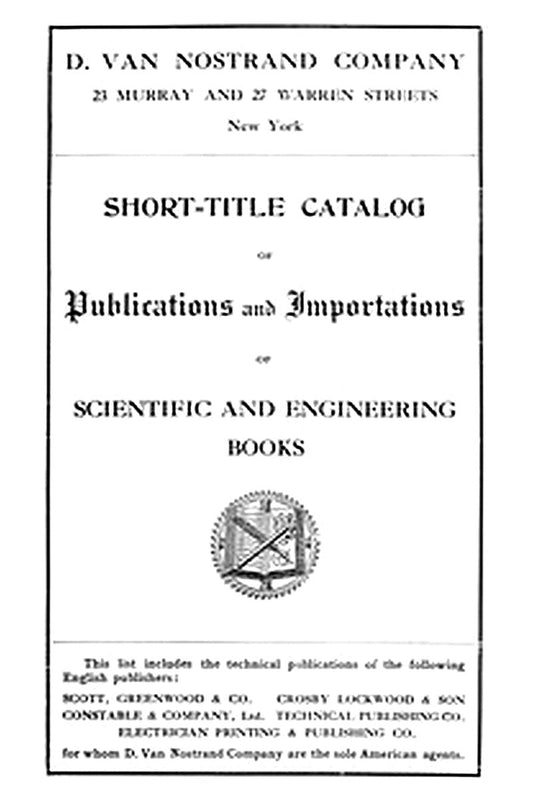 Short-Title Catalog of Publications and Importations of Scientific and Engineering Books
