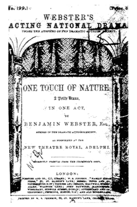One Touch of Nature: A Petite Drama, in One Act