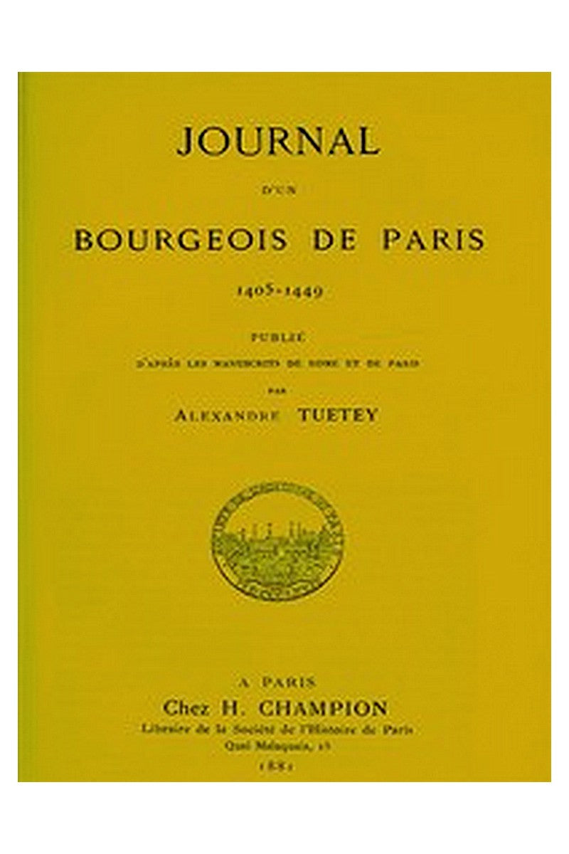 Journal d'un bourgeois de Paris, 1405-1449