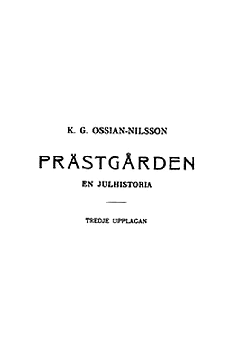 Prästgården: En Julhistoria