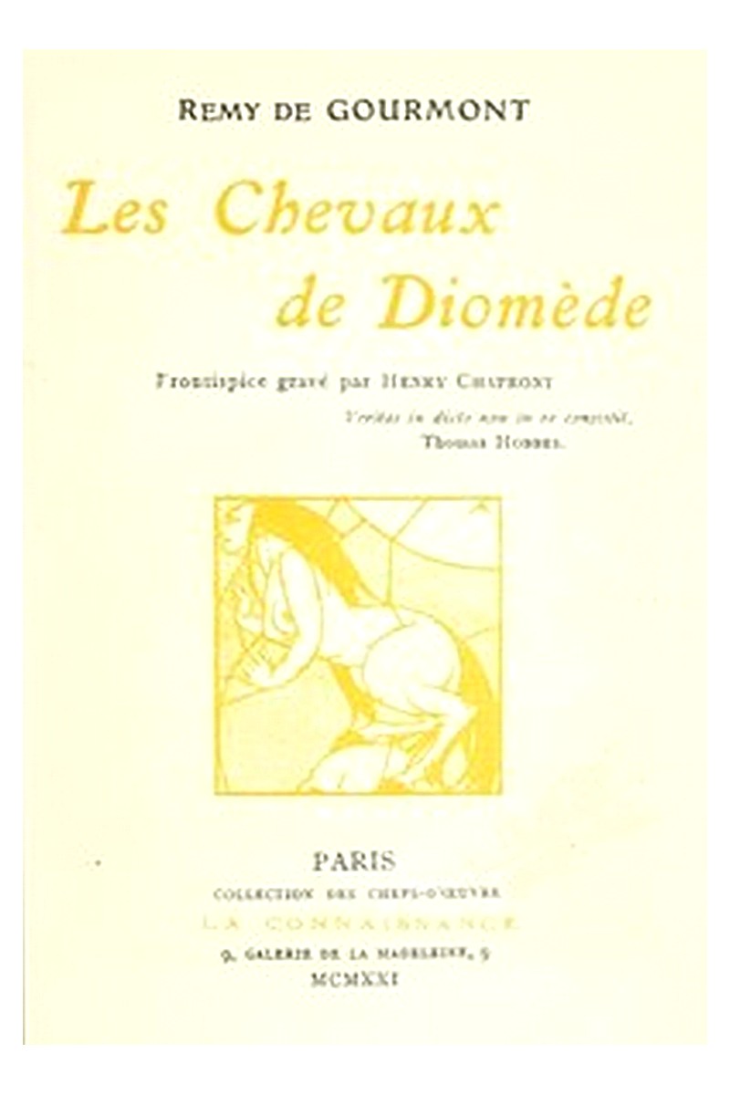 Les chevaux de Diomède: Roman