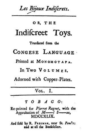 Les Bijoux Indiscrets, or, The Indiscreet Toys