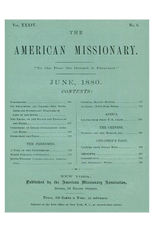 The American Missionary — Volume 34, No. 06, June, 1880