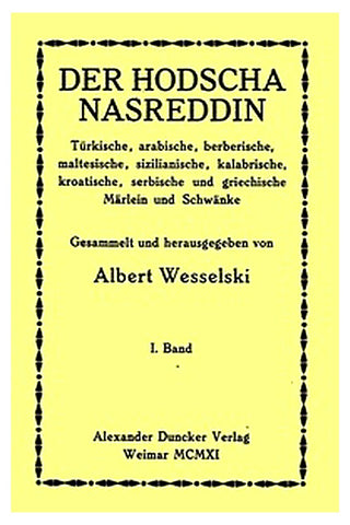 Der Hodscha Nasreddin I. Band
