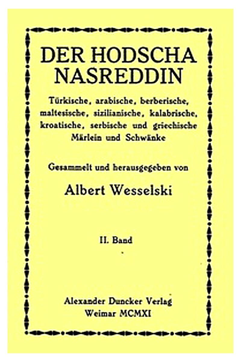 Der Hodscha Nasreddin II. Band
