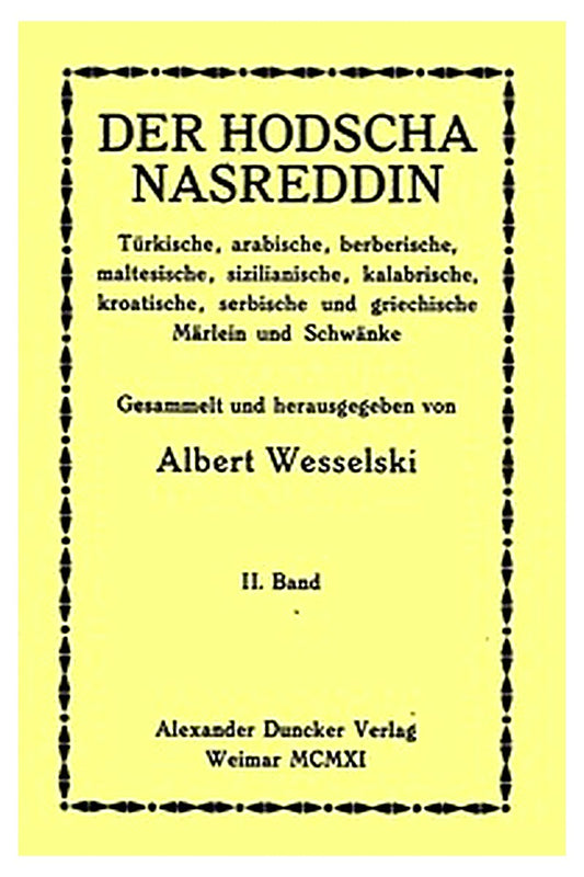 Der Hodscha Nasreddin II. Band
