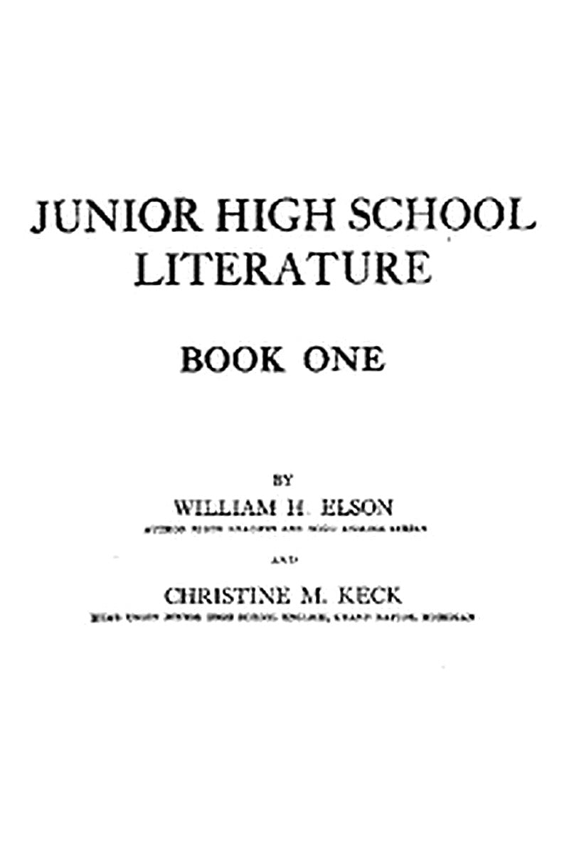 Junior High School Literature, Book 1