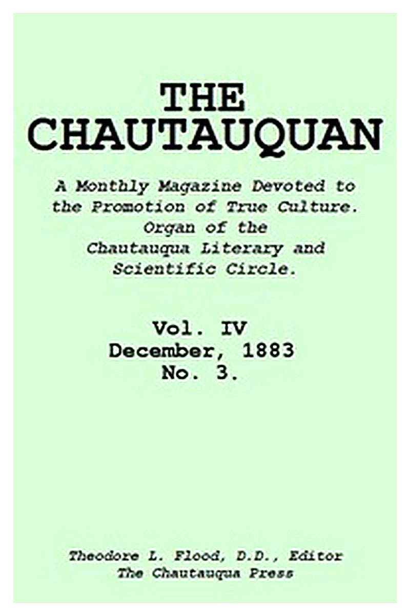 The Chautauquan, Vol. 04, December 1883