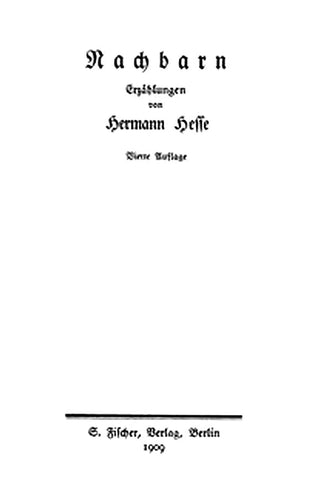 Nachbarn: Erzählungen