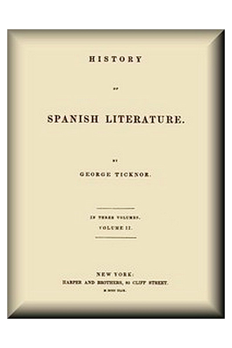 History of Spanish Literature, vol. 2 (of 3)