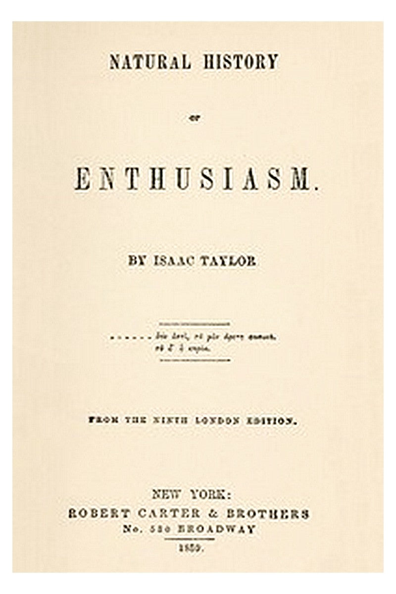 Natural History of Enthusiasm