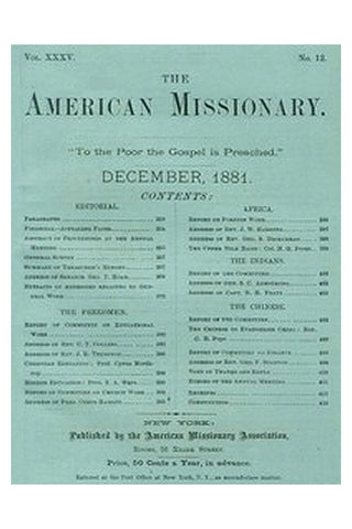 The American Missionary — Volume 35, No. 12, December, 1881