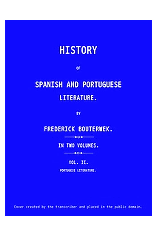 History of Spanish and Portuguese Literature (Vol 2 of 2)