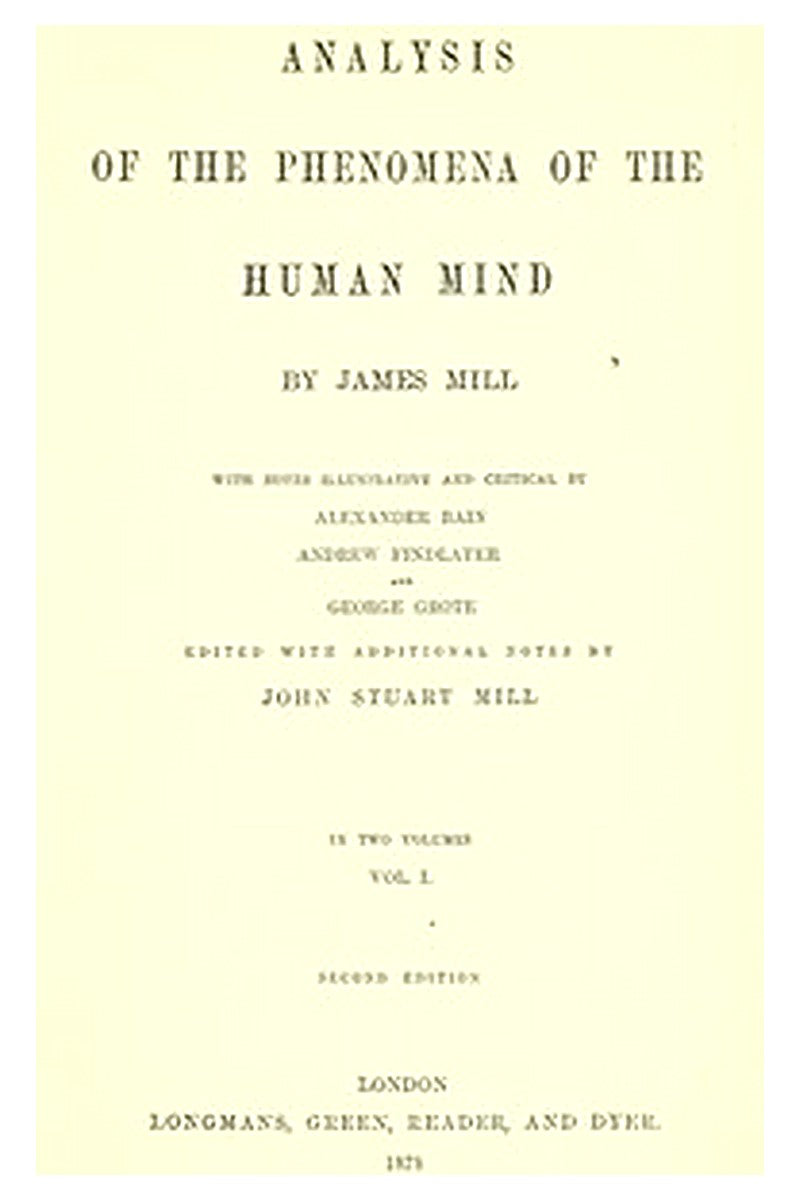 Analysis of the Phenomena of the Human Mind