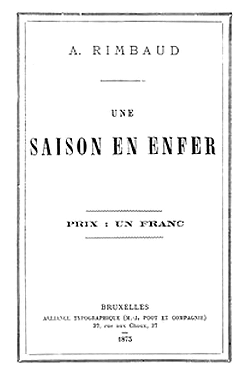 Une saison en enfer