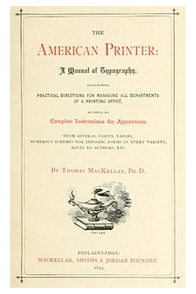 The American Printer: A Manual of Typography
