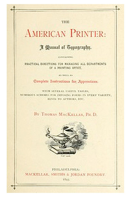 The American Printer: A Manual of Typography
