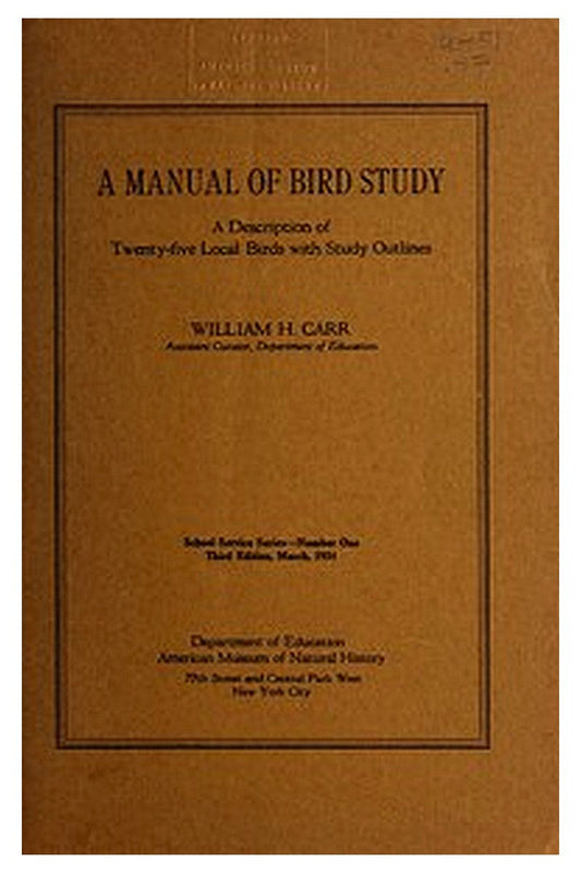 A Manual of Bird Study