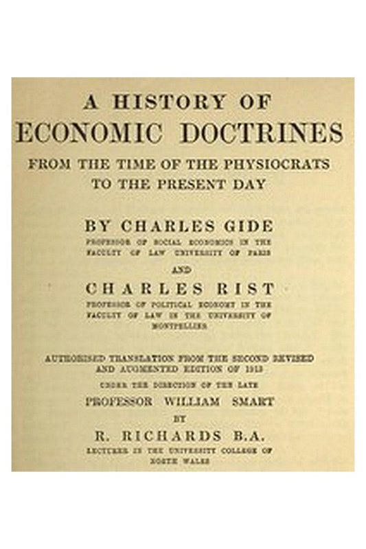 A History of Economic Doctrines
