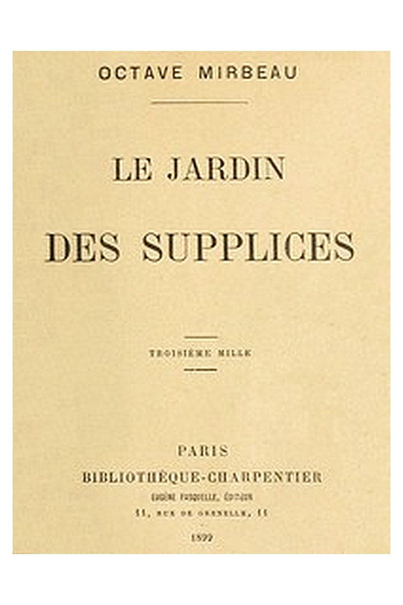 Le jardin des supplices