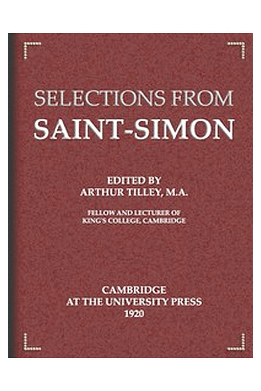 Selections from Saint-Simon