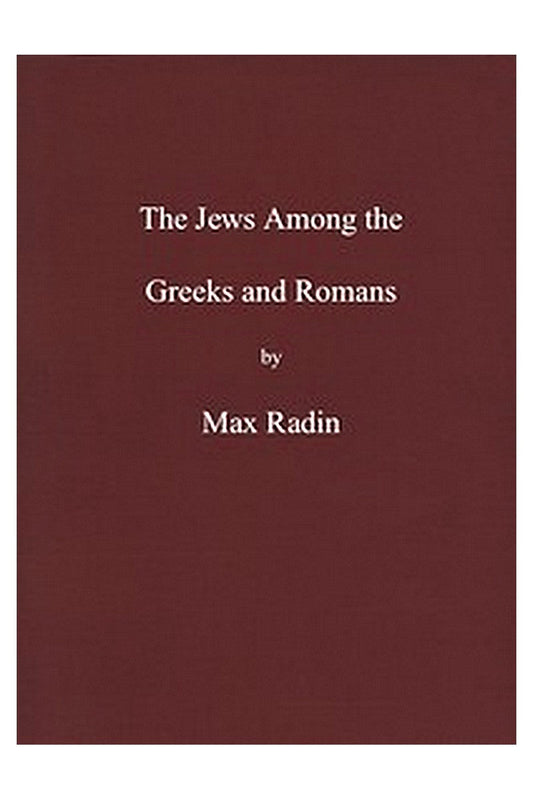The Jews among the Greeks and Romans