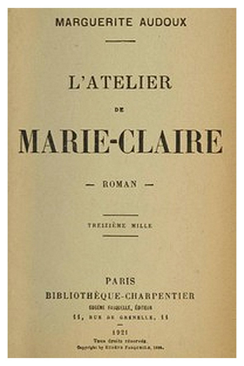 L'Atelier de Marie-Claire