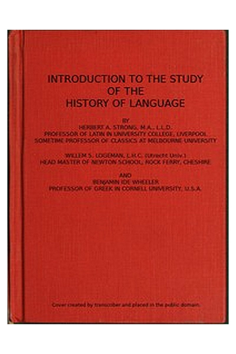 Introduction to the study of the history of language