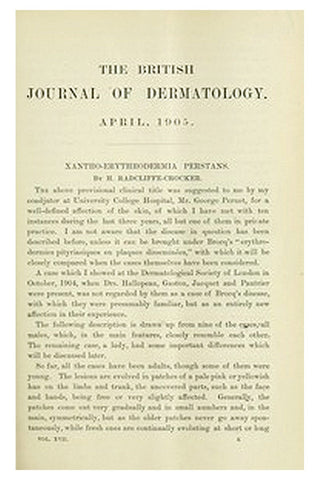The British Journal of Dermatology, April 1905