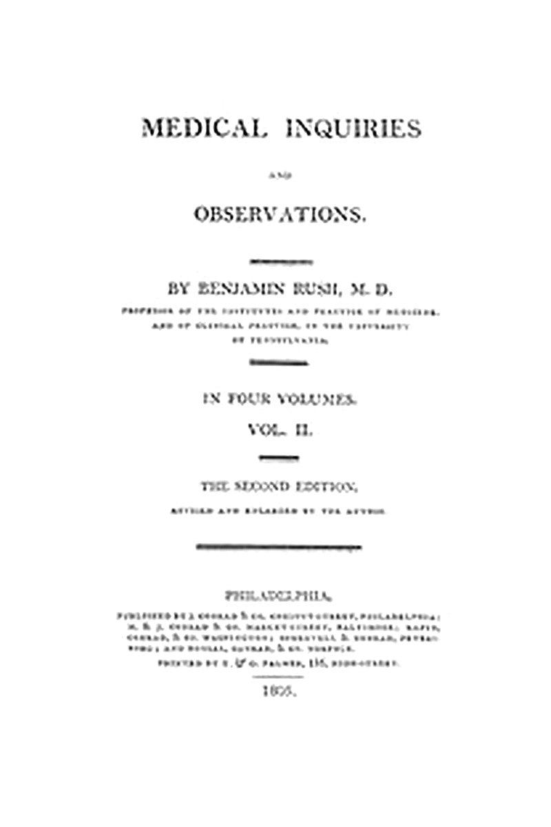 Medical Inquiries and Observations, Vol. 2
