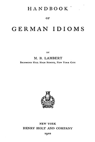 Handbook of German Idioms