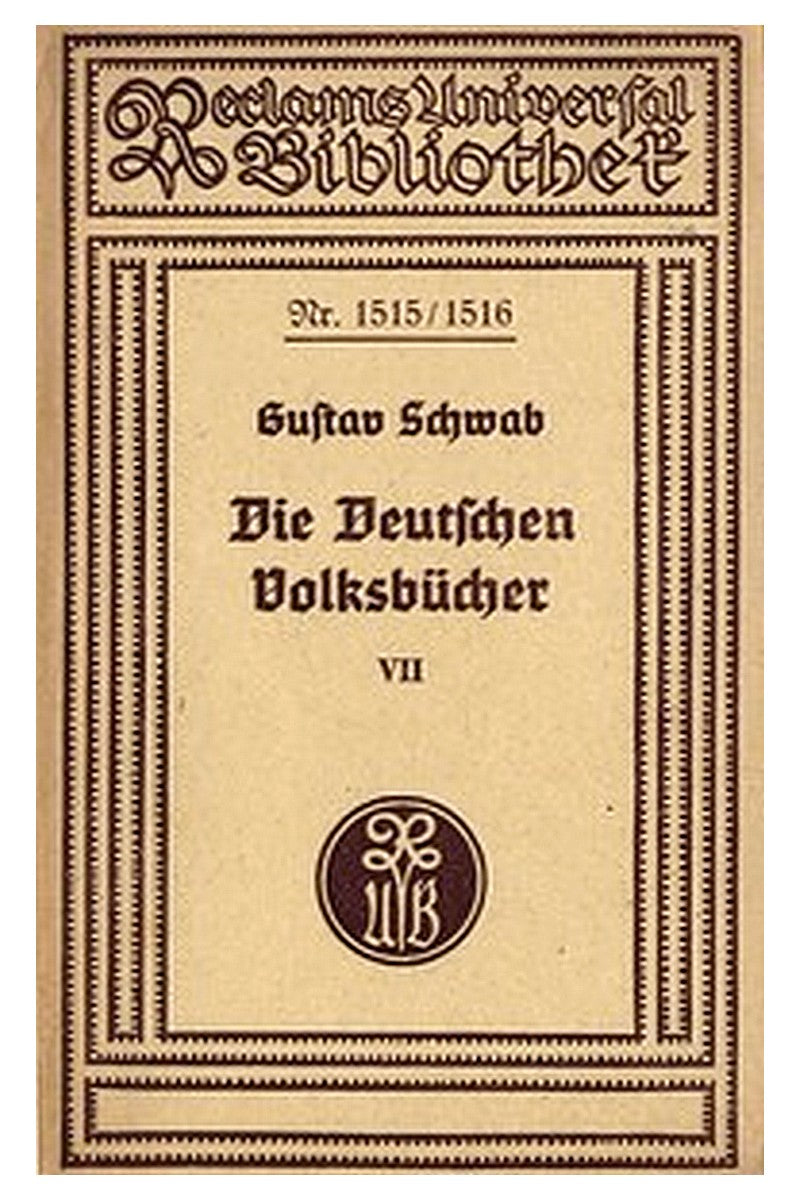 Die Deutschen Volksbücher VII: Die Schildbürger - Doktor Faustus