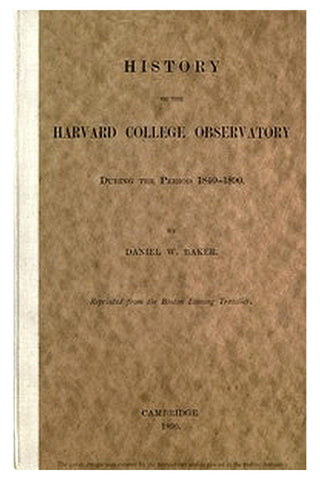 History of the Harvard College Observatory During the Period 1840-1890