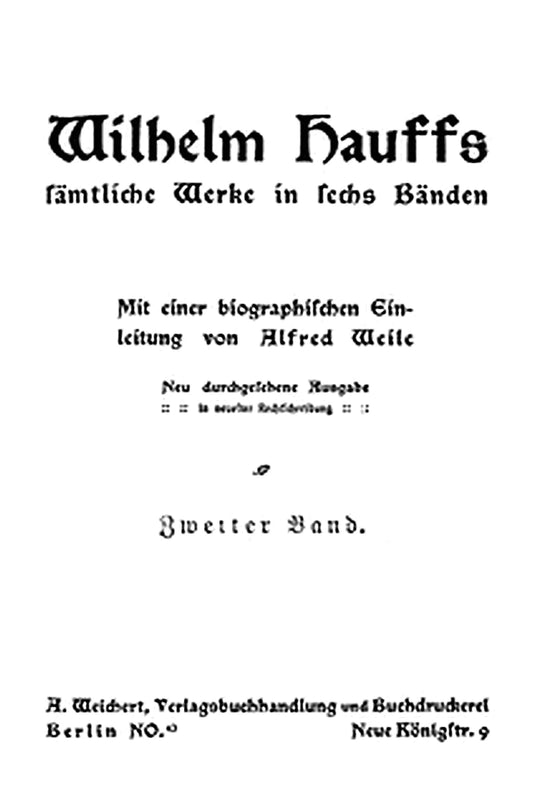 Wilhelm Hauffs sämtliche Werke in sechs Bänden. Bd. 2