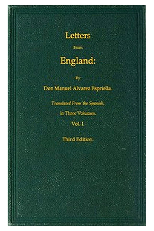 Letters from England, Volume 1 (of 3)