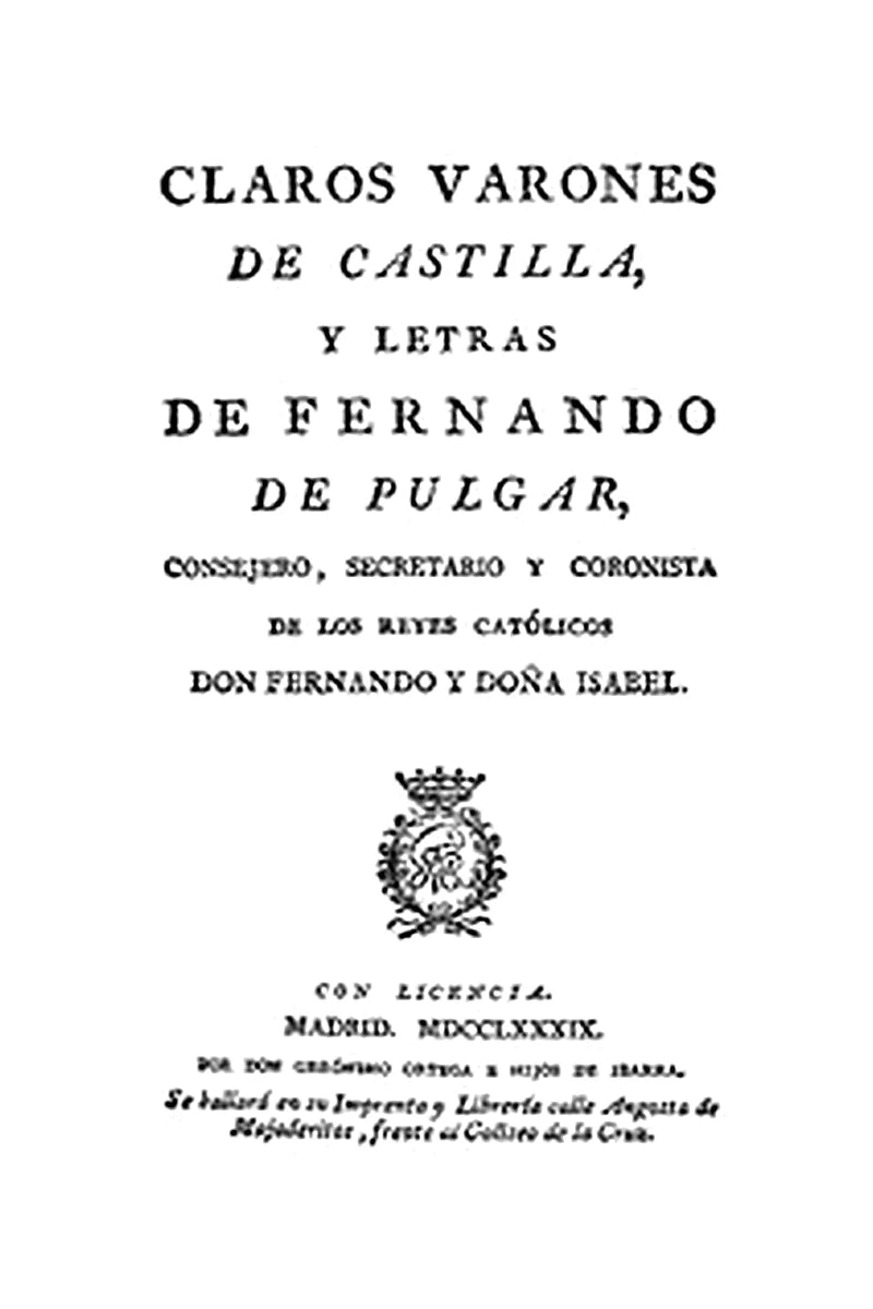 Claros varones de Castilla, y Letras