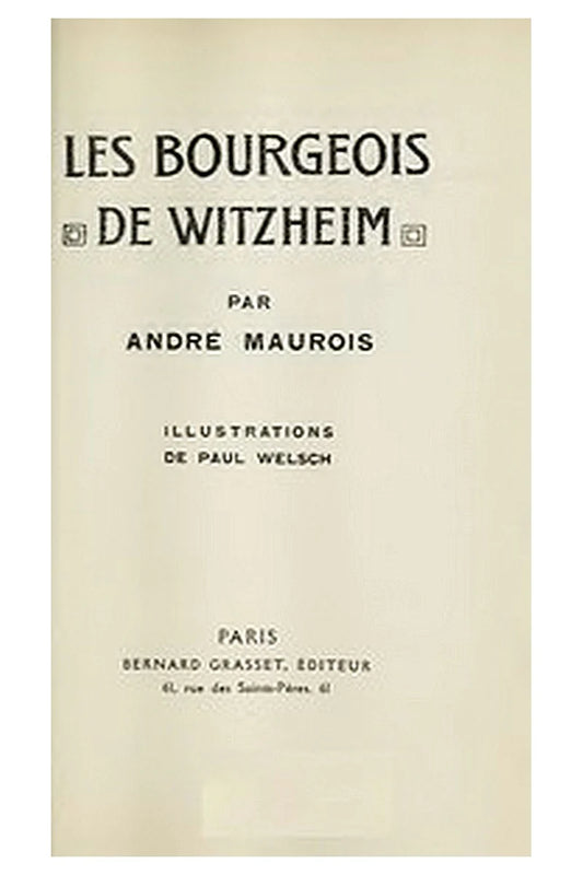 Les Bourgeois de Witzheim