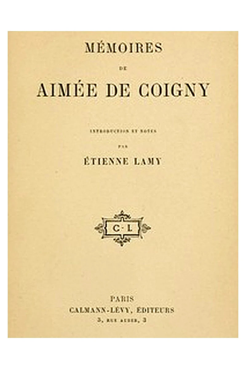 Mémoires de Aimée de Coigny