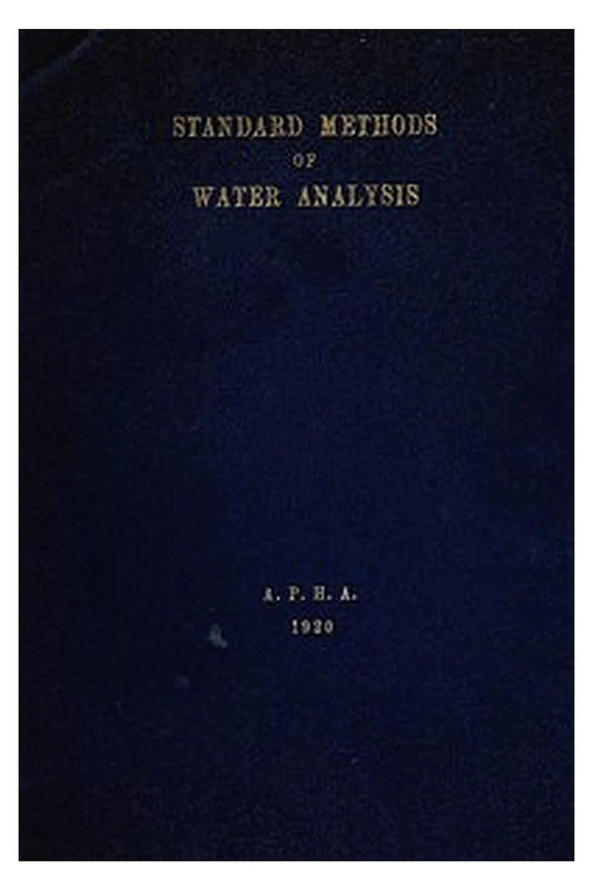Standard methods for the examination of water and sewage